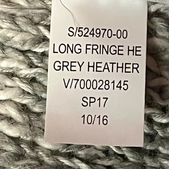 GAP Longline Boho Fringe Open Front Heather Gray Cardigan Sweater - Picture 10 of 11